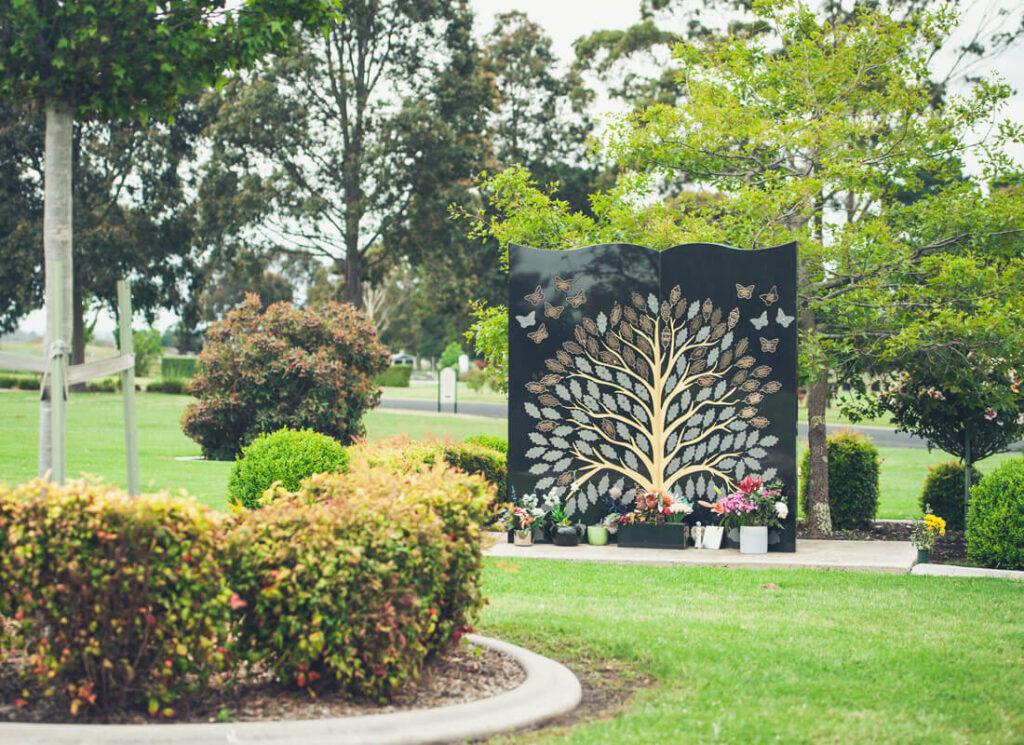 Gardens and the Memorial Tree at Gippsland Memorial Park
