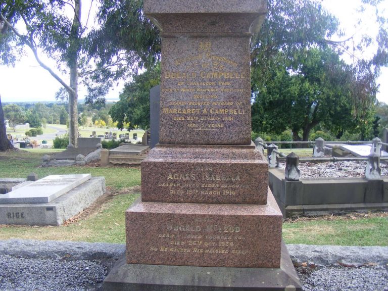 Dugald Campbell – owner of oldest cemetery deed